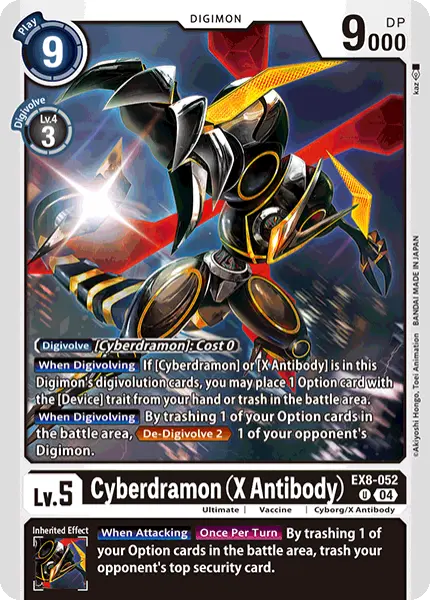 Digimon TCG Card 'EX8-052' 'Cyberdramon (X Antibody)'