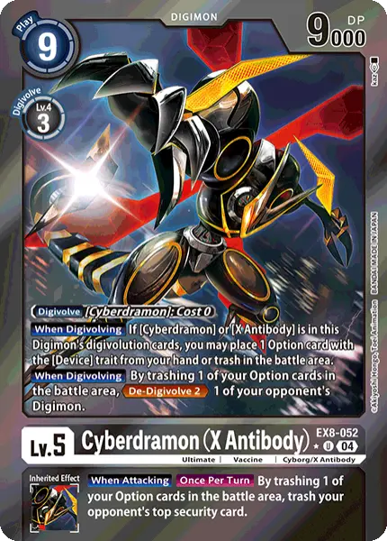 Digimon TCG Card 'EX8-052_P1' 'Cyberdramon (X Antibody)'