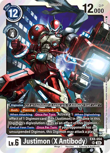 Deck Justimon - 8th with preview of card EX8-054