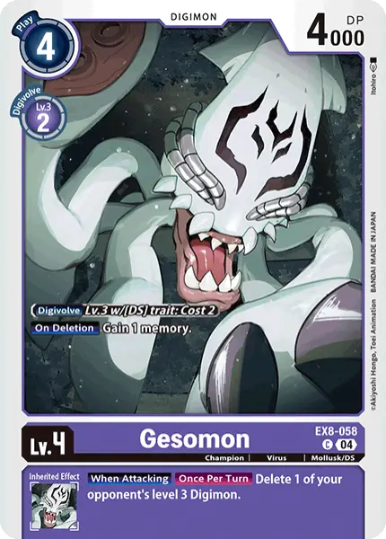 Digimon TCG Card 'EX8-058' 'Gesomon'