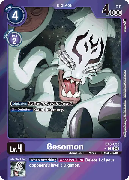 Digimon TCG Card 'EX8-058_P1' 'Gesomon'