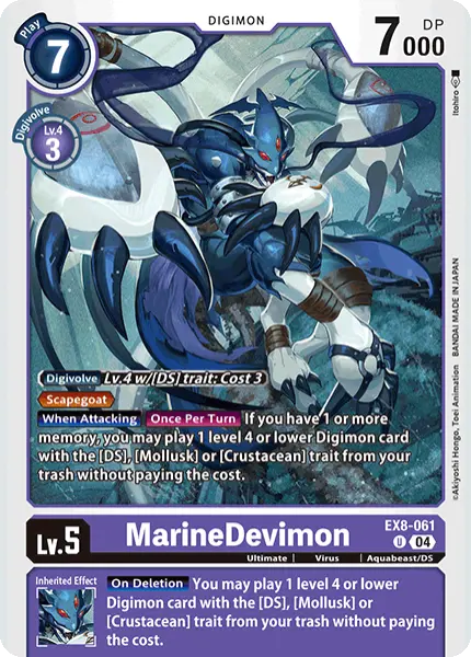 Digimon TCG Card 'EX8-061' 'MarineDevimon'