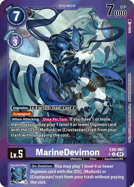 Digimon TCG Card 'EX8-061_P1' 'MarineDevimon'