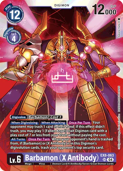 Deck Barbamon - 3rd with preview of card EX8-063