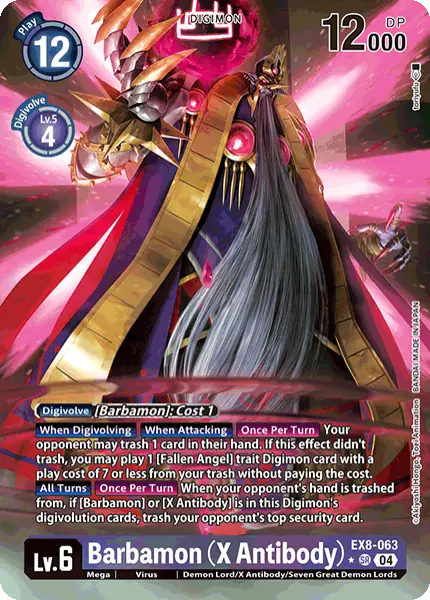 Digimon TCG Card 'EX8-063_P1' 'Barbamon (X Antibody)'