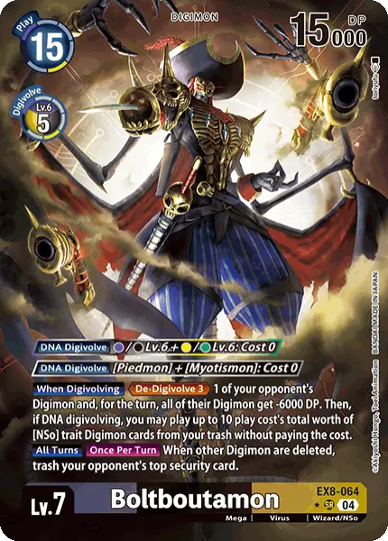 Digimon TCG Card 'EX8-064_P1' 'Boltboutamon'