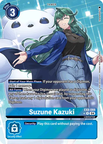 Digimon TCG Card 'EX8-066_P1' 'Suzune Kazuki'