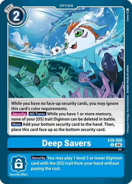 Digimon TCG Card 'EX8-068' 'Deep Savers'