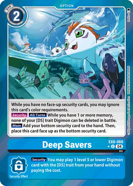 Digimon TCG Card 'EX8-068_P1' 'Deep Savers'