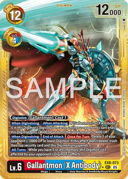 Digimon TCG Card 'EX8-073_P4' 'Gallantmon (X Antibody)'