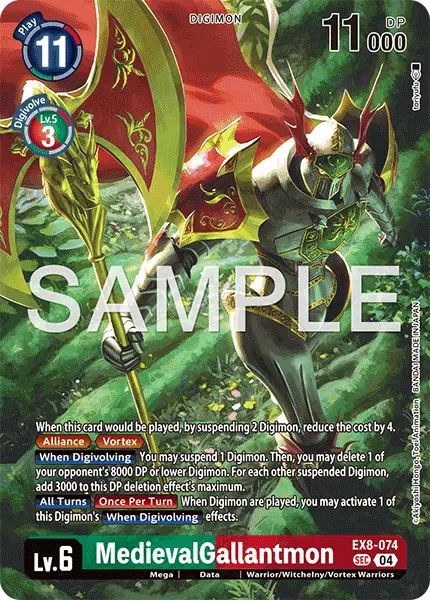 Digimon TCG Card 'EX8-074_P4' 'MedievalGallantmon'