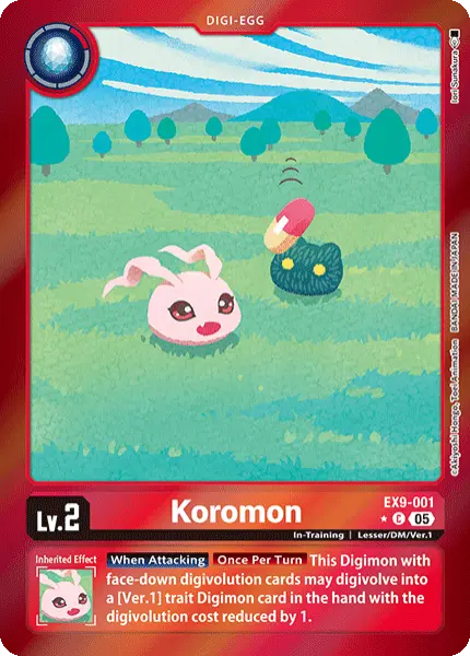 Digimon TCG Card 'EX9-001_P1' 'Koromon'