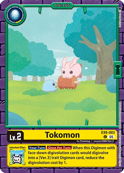Digimon TCG Card 'EX9-003' 'Tokomon'