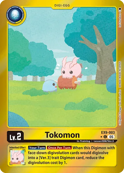 Digimon TCG Card 'EX9-003_P1' 'Tokomon'