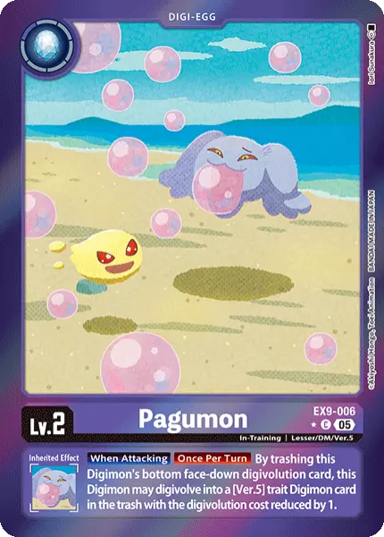 Digimon TCG Card 'EX9-006_P1' 'Pagumon'