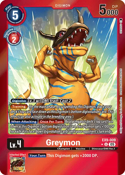 Digimon TCG Card 'EX9-009_P1' 'Greymon'
