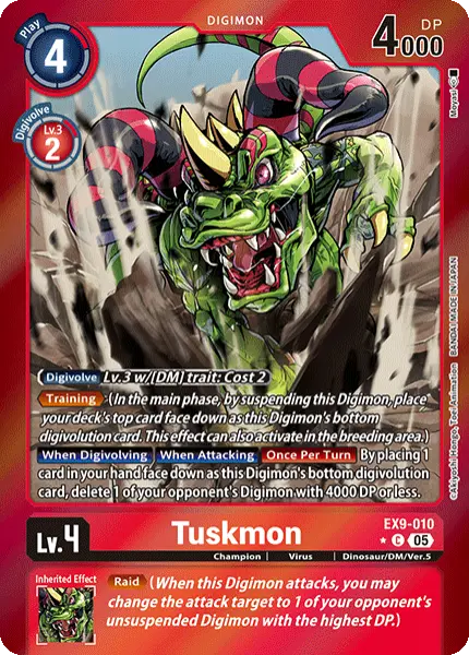 Digimon TCG Card 'EX9-010_P1' 'Tuskmon'
