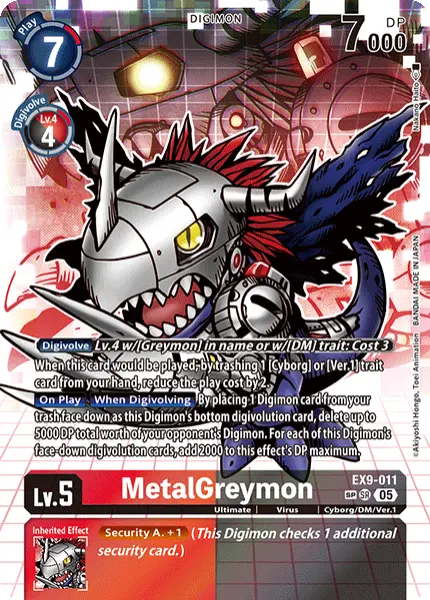 Digimon TCG Card 'EX9-011_P2' 'MetalGreymon'