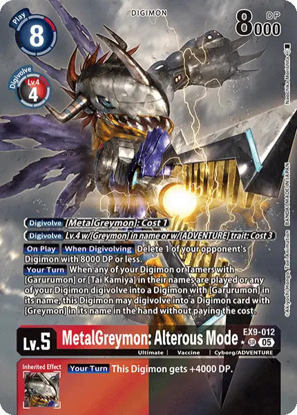 Digimon TCG Card 'EX9-012_P1' 'MetalGreymon: Alterous Mode'