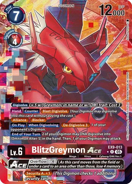 Digimon TCG Card 'EX9-013_P1' 'BlitzGreymon'