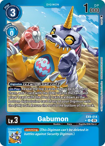 Digimon TCG Card 'EX9-014_P1' 'Gabumon'