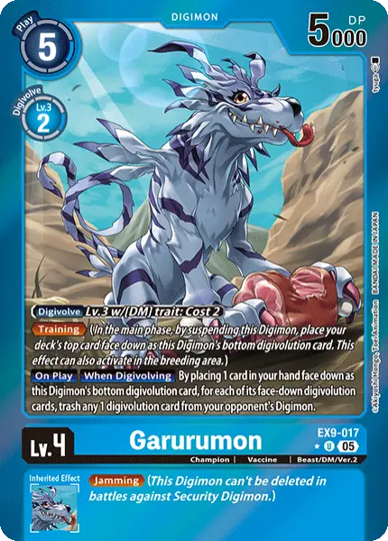 Digimon TCG Card 'EX9-017_P1' 'Garurumon'