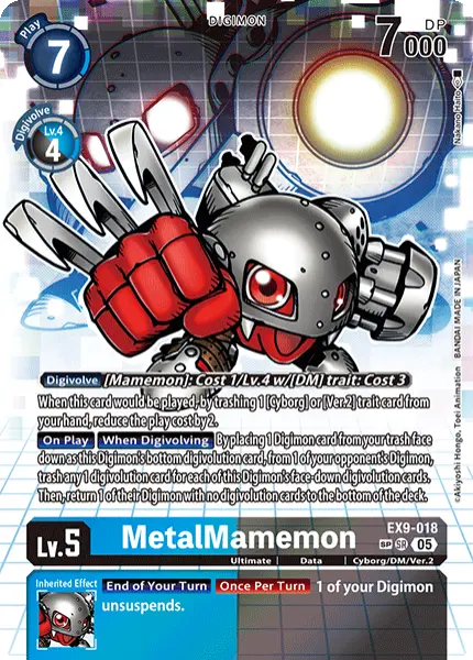 Digimon TCG Card 'EX9-018_P2' 'MetalMamemon'