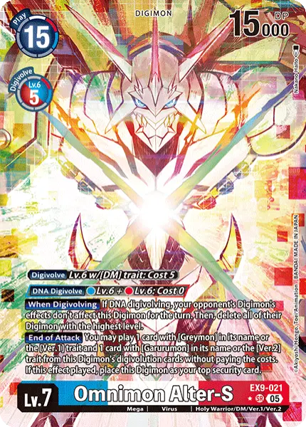Digimon TCG Card 'EX9-021_P1' 'Omnimon Alter-S'
