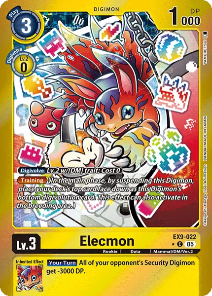 Digimon TCG Card 'EX9-022_P1' 'Elecmon'