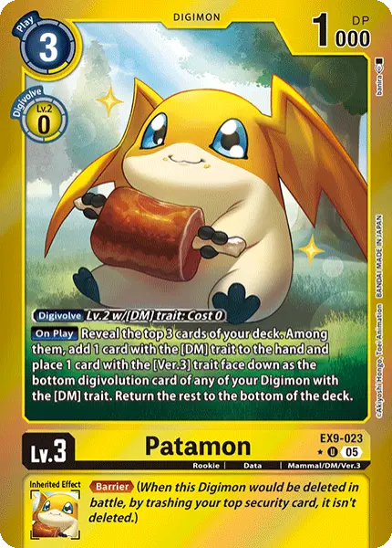 Digimon TCG Card 'EX9-023_P1' 'Patamon'