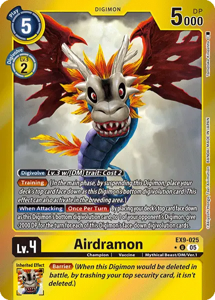 Digimon TCG Card 'EX9-025_P1' 'Airdramon'