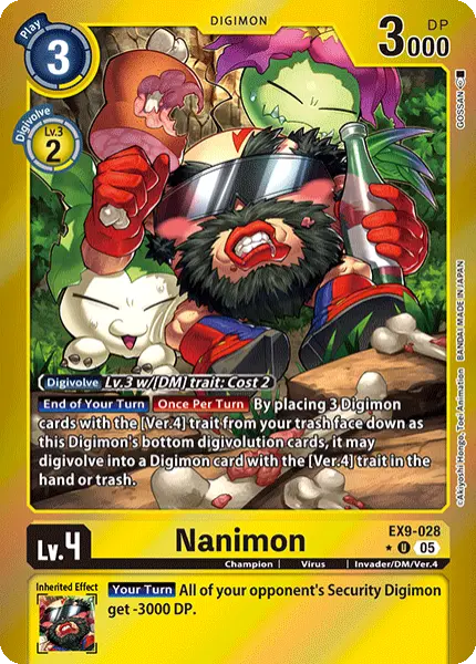 Digimon TCG Card 'EX9-028_P1' 'Nanimon'