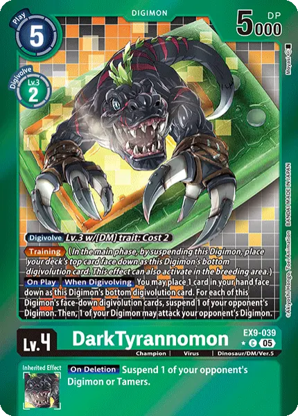 Digimon TCG Card 'EX9-039_P1' 'DarkTyrannomon'