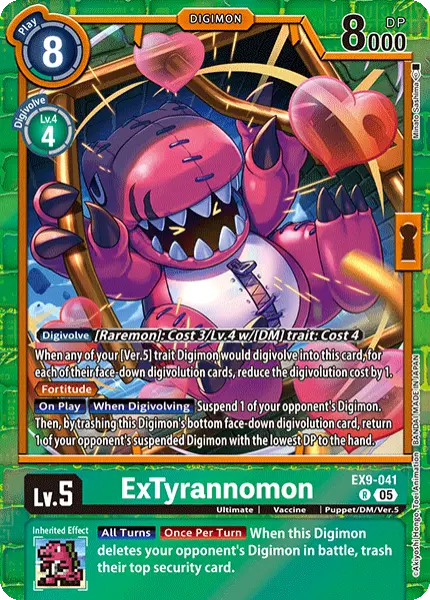 Digimon TCG Card 'EX9-041' 'ExTyrannomon'
