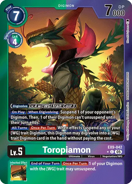 Digimon TCG Card 'EX9-042_P1' 'Toropiamon'