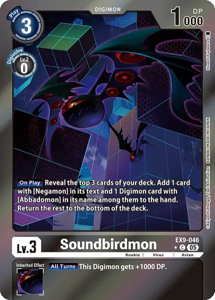 Digimon TCG Card 'EX9-046_P1' 'Soundbirdmon'