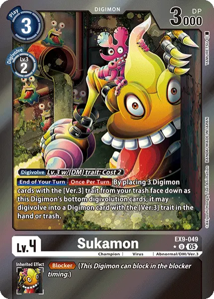 Digimon TCG Card 'EX9-049_P1' 'Sukamon'
