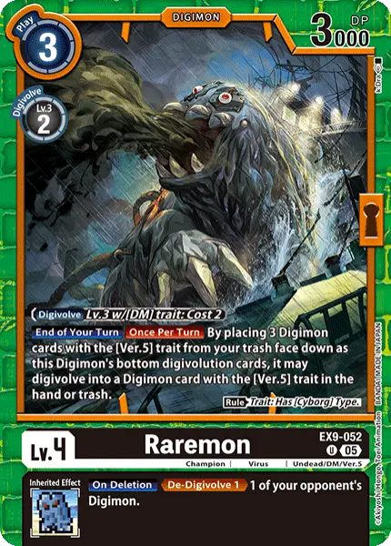 Digimon TCG Card 'EX9-052' 'Raremon'