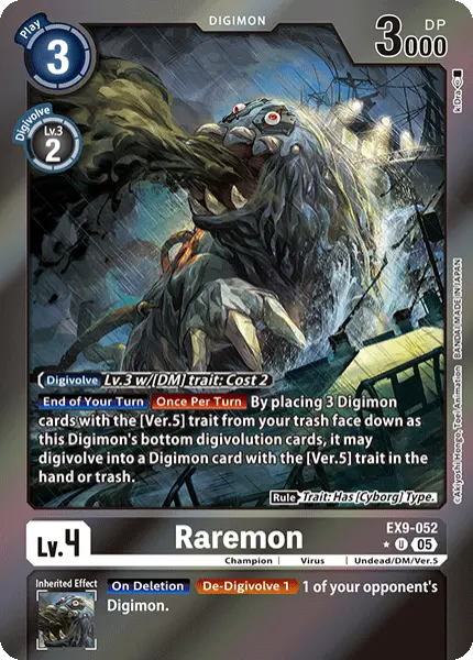 Digimon TCG Card 'EX9-052_P1' 'Raremon'