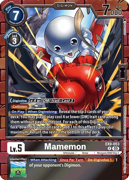 Digimon TCG Card 'EX9-053' 'Mamemon'