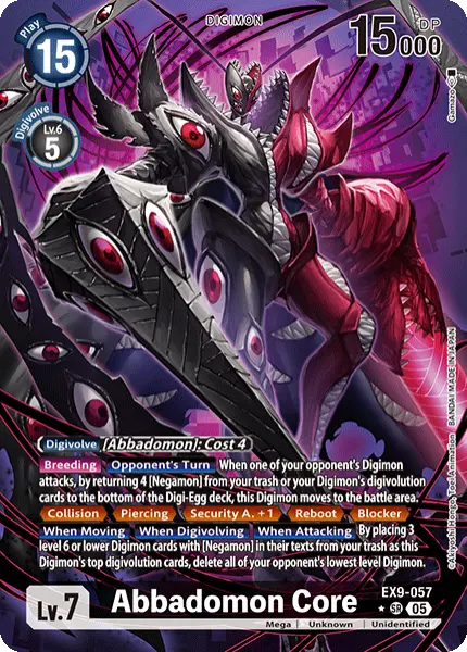 Digimon TCG Card 'EX9-057_P1' 'Abbadomon Core'