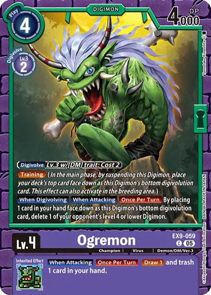 Digimon TCG Card 'EX9-059' 'Ogremon'
