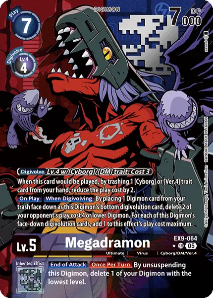 Digimon TCG Card 'EX9-064_P1' 'Megadramon'