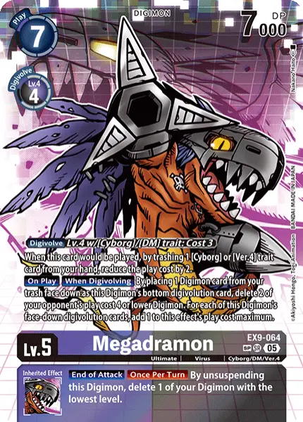 Digimon TCG Card 'EX9-064_P2' 'Megadramon'