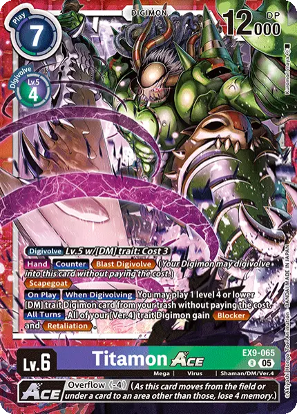 Deck Titamon - 1st with preview of card EX9-065