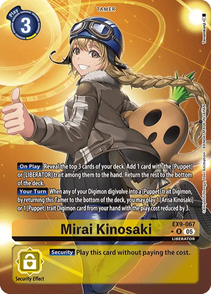 Digimon TCG Card 'EX9-067_P1' 'Mirai Kinosaki'