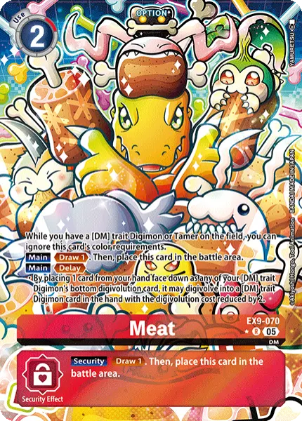Digimon TCG Card 'EX9-070_P1' 'Meat'