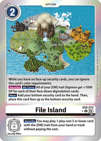 Digimon TCG Card 'EX9-072_P1' 'File Island'