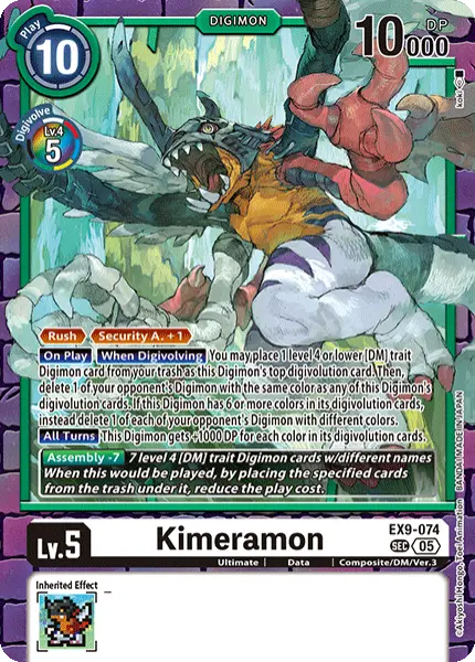 Deck Digital Monster - 3rd with preview of card EX9-074