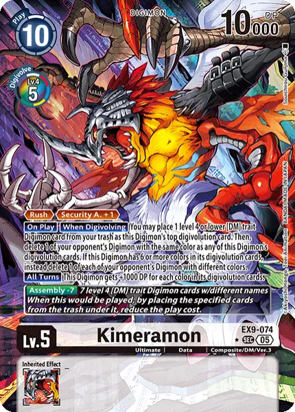 Digimon TCG Card 'EX9-074_P1' 'Kimeramon'
